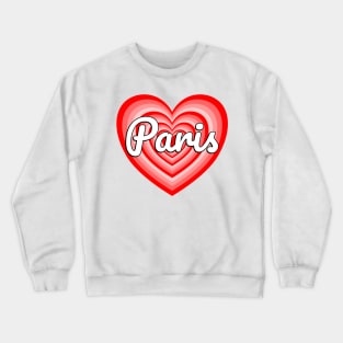 I Love Paris Heart Crewneck Sweatshirt